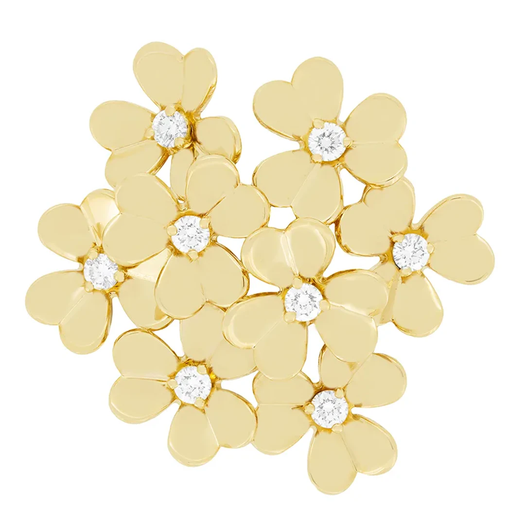 Van Cleef & Arpels 0.43ct Diamond Frivole 8 Flower Ring