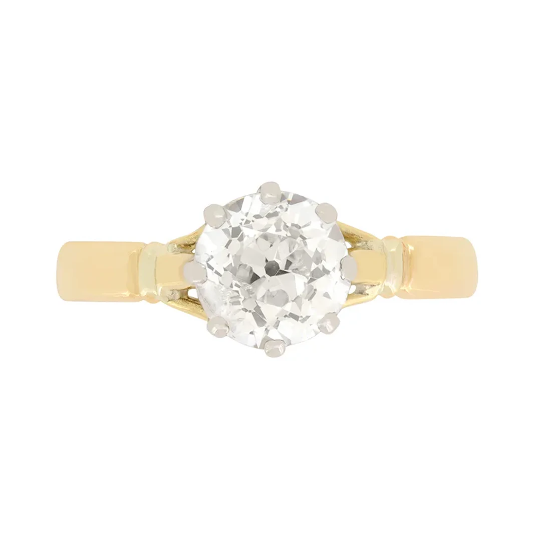Edwardian 1.10ct Diamond Solitaire Ring, c.1910s