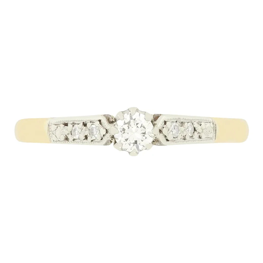 Vintage 0.20ct Diamond Solitaire ring, c.1930