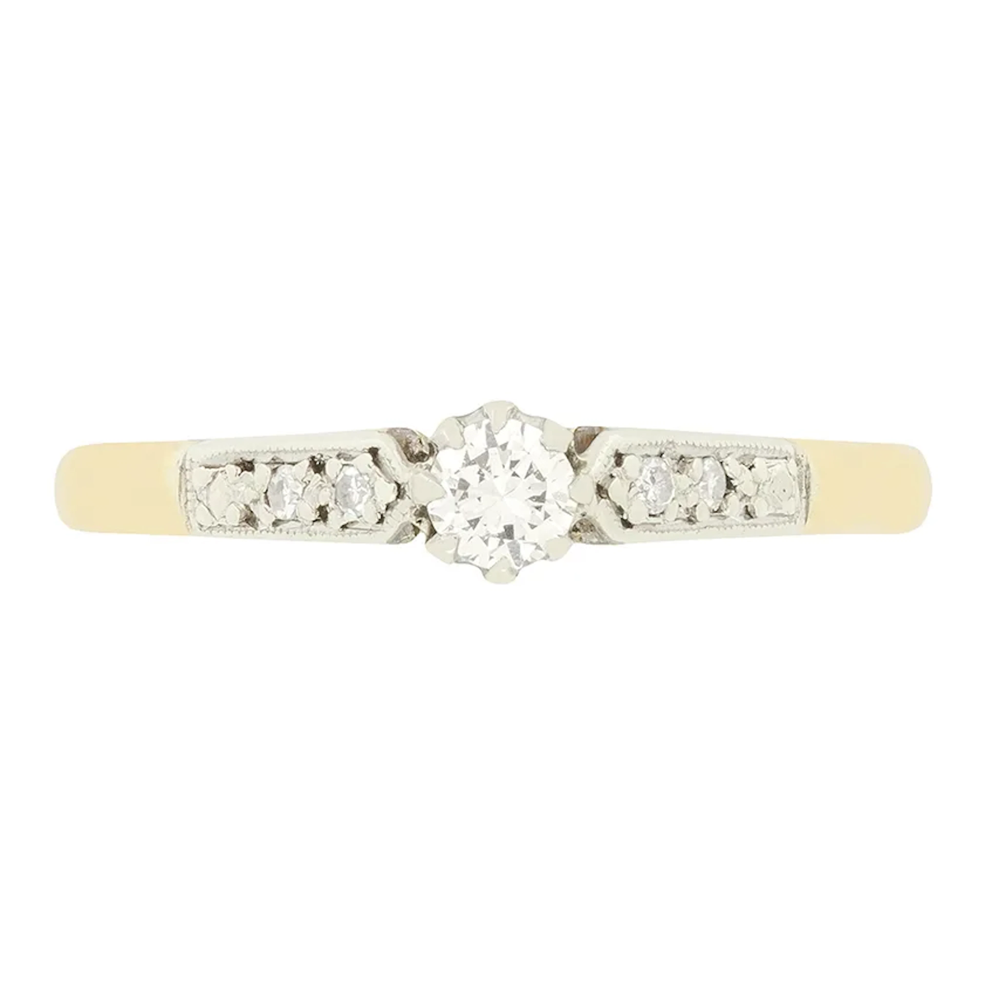Vintage 0.20ct Diamond Solitaire ring, c.1930
