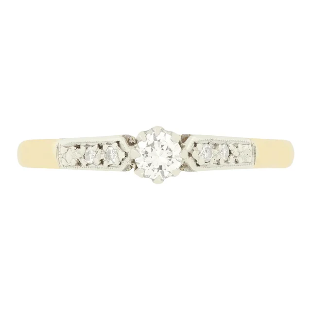 Vintage 0.20ct Diamond Solitaire ring, c.1930