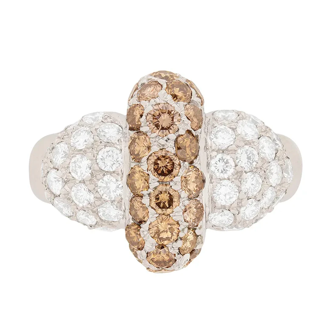 3.00 Carat Fancy Colour Chocolate and White Diamond Fashion Ring