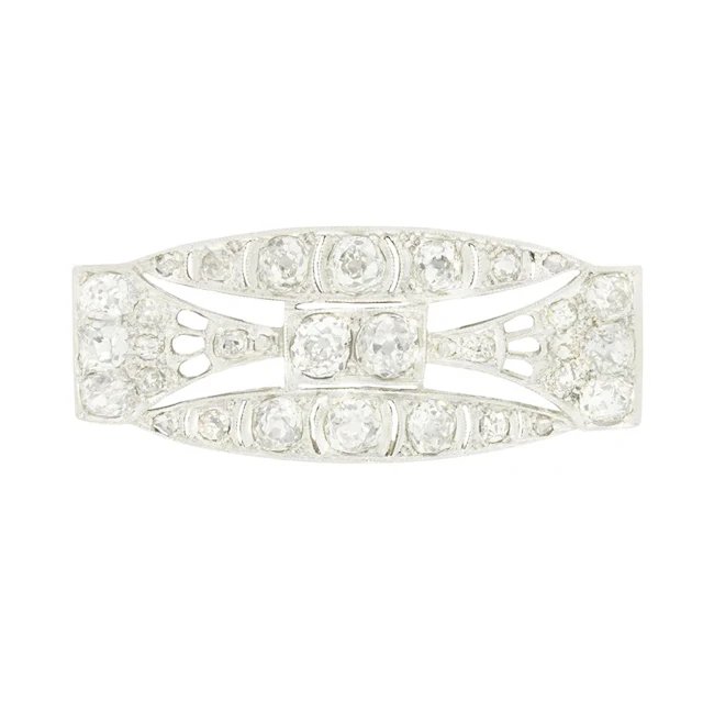 Art Deco 3.40ct Diamond Brooch, c.1920s