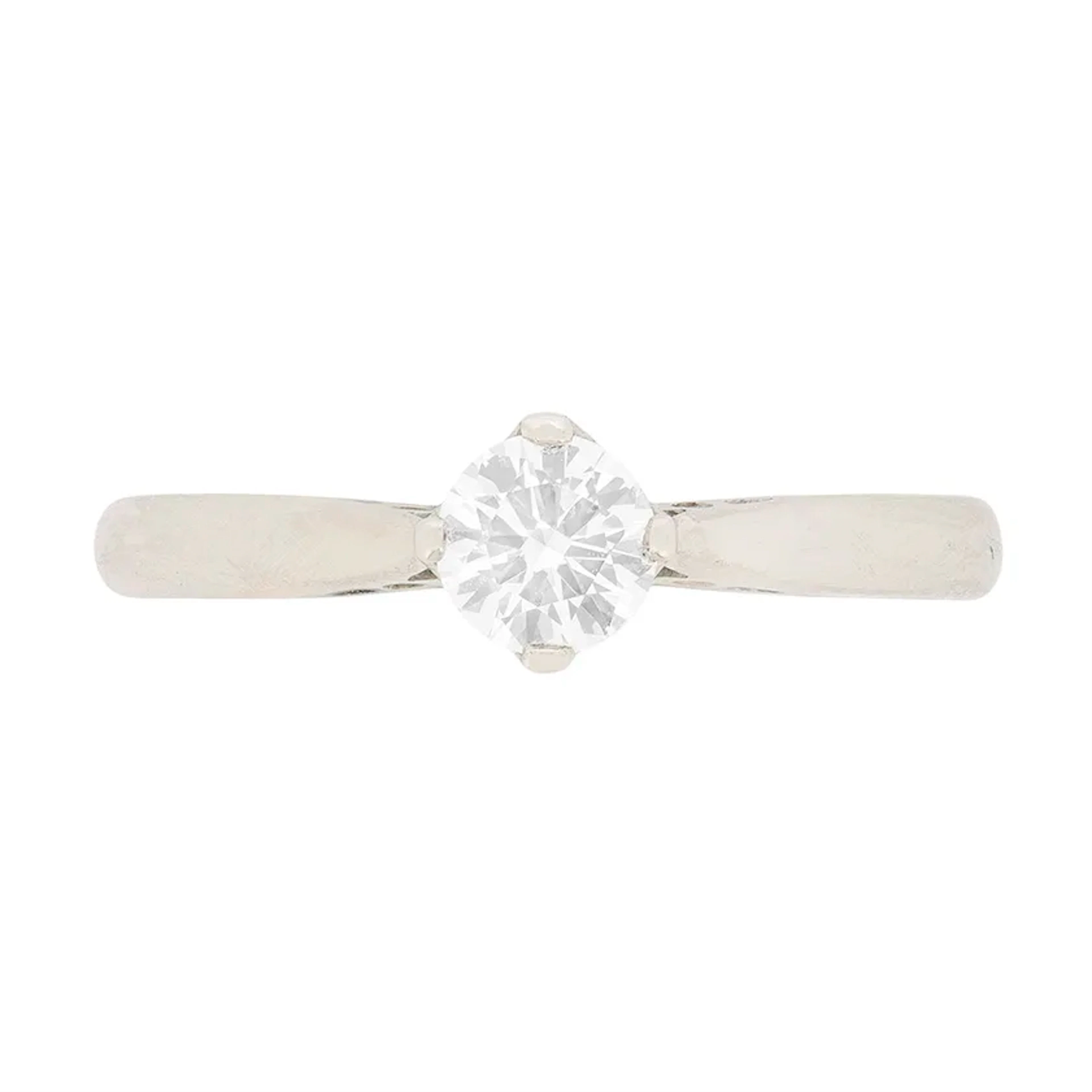 0.41 Carat Round Brilliant Cut Diamond Solitaire Engagement Ring