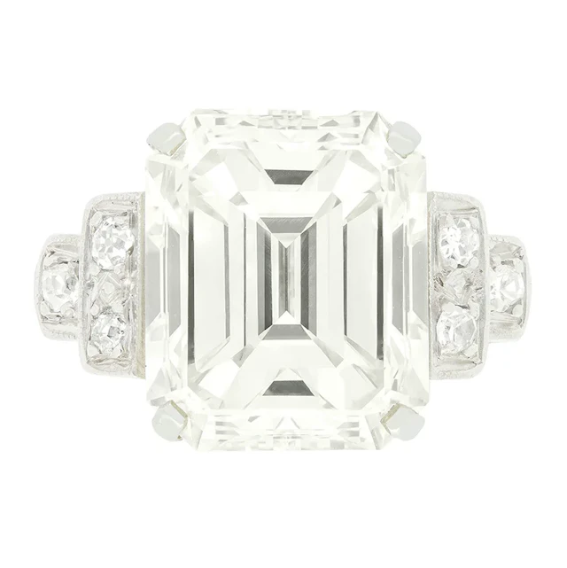 Art Deco 7.60ct Diamond Solitaire Ring, c.1920s