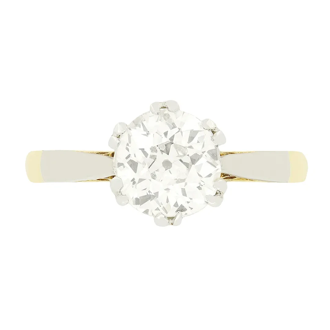 Edwardian 1.25ct Diamond Solitaire Ring, c.1910s