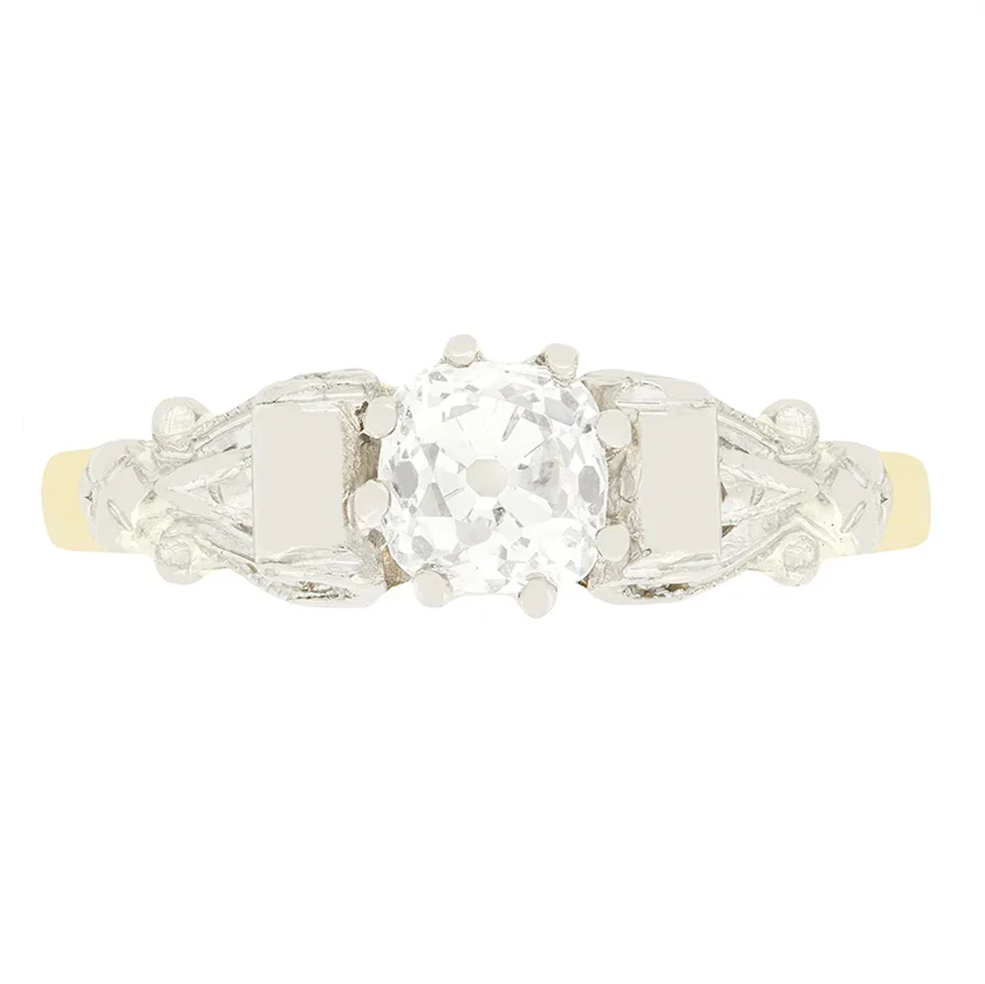 Edwardian 0.65ct Diamond Solitaire Ring, c.1910s