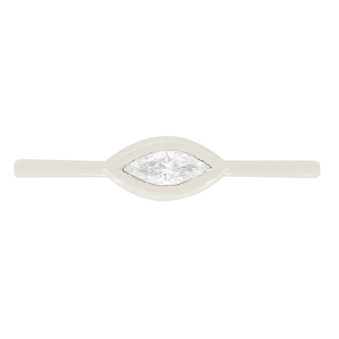 Marquise Cut 0.15ct Diamond Solitaire Engagement Ring