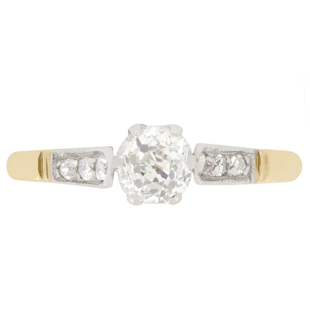 Edwardian 0.50ct Diamond Solitaire Ring, c.1910s
