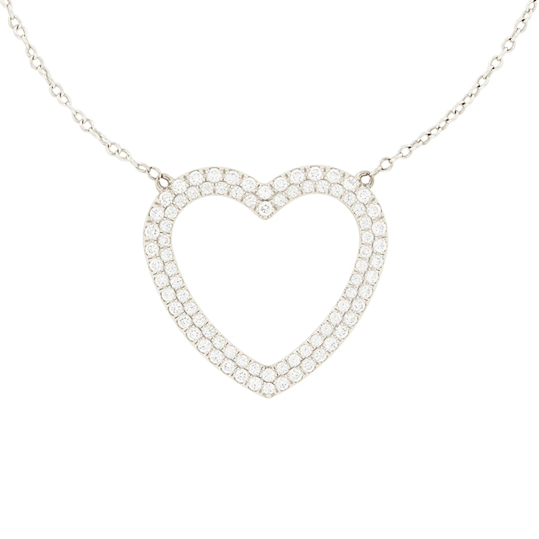 Tiffany & Co. 0.43 Diamond ‘Metro’ Heart Necklace