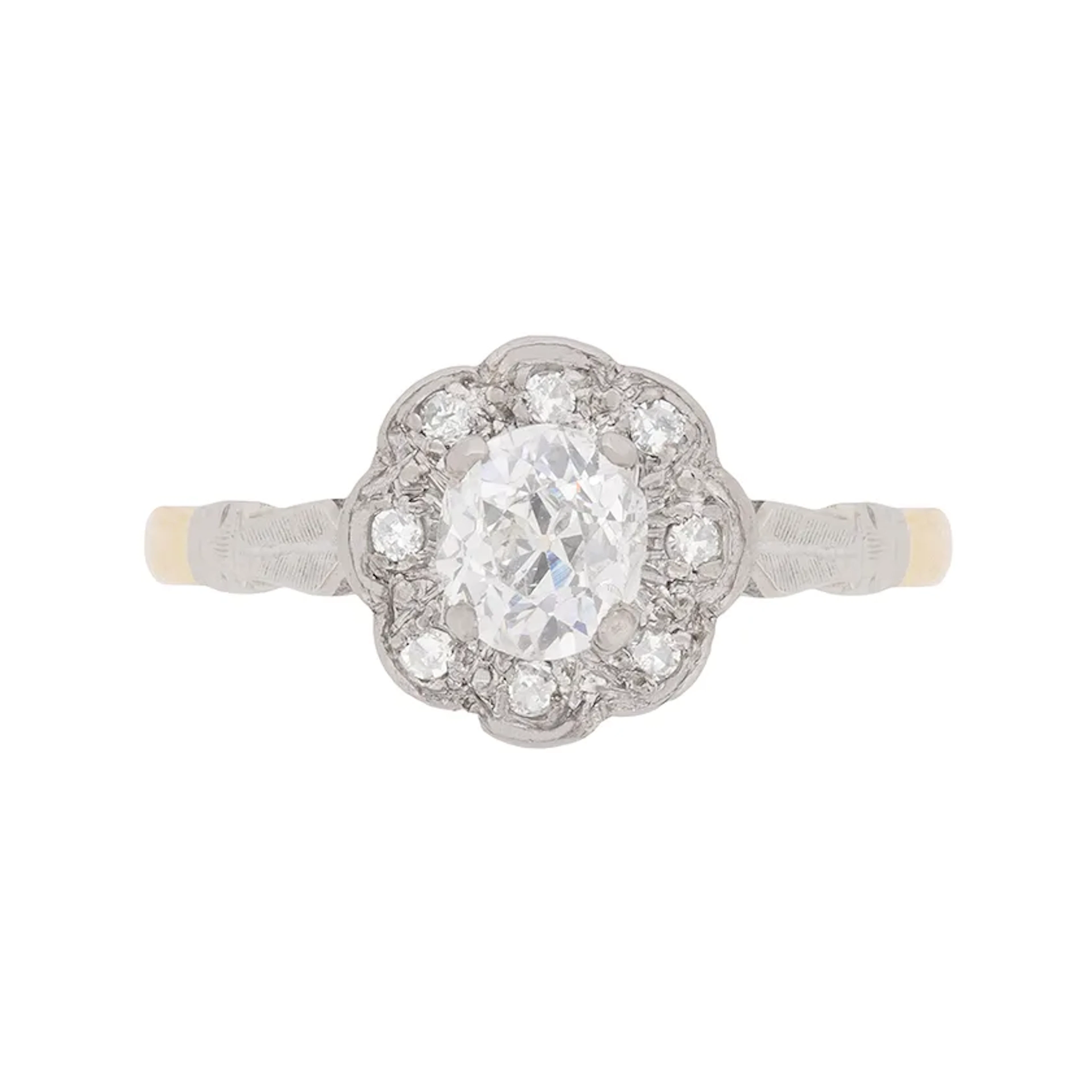 Art Deco Diamond Halo Ring, c.1920s