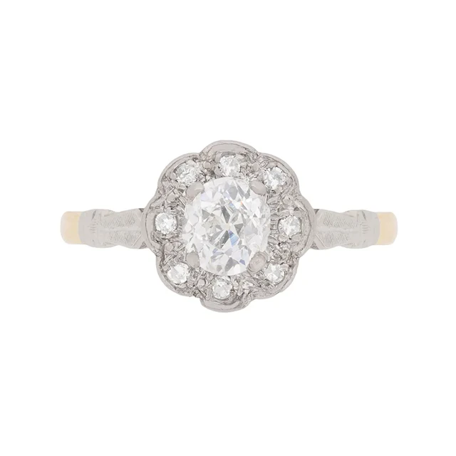 Art Deco Diamond Halo Ring, c.1920s