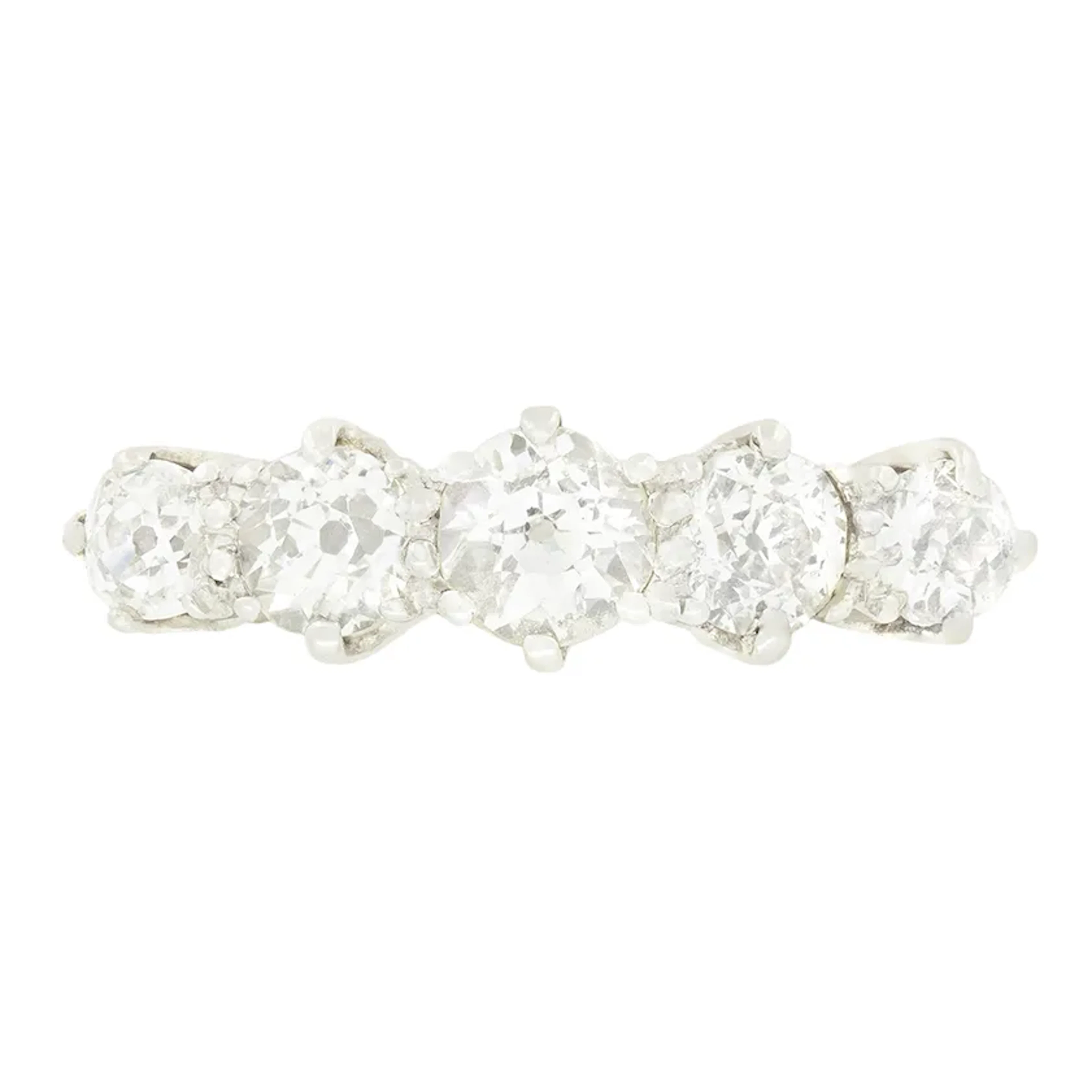 Art Deco 1.40ct Diamond Five Stone Ring, c.1920s