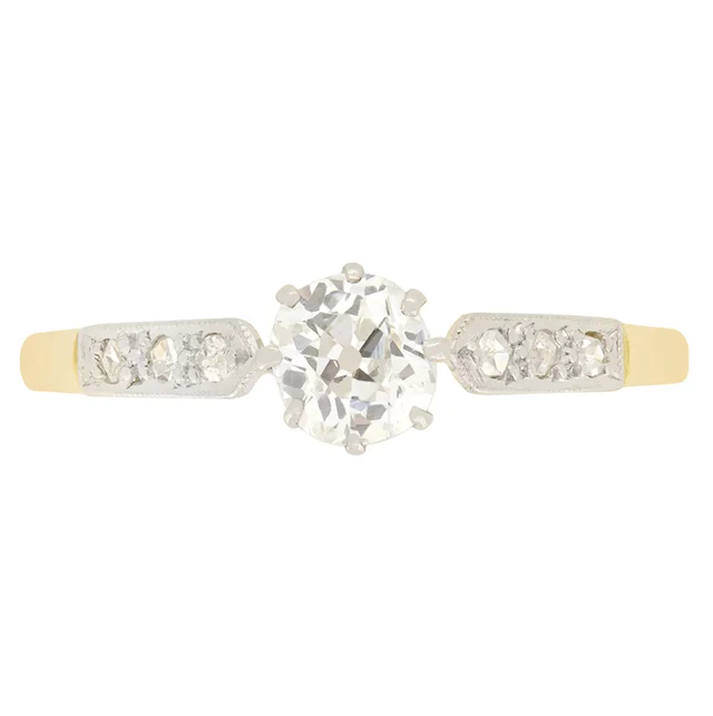 Edwardian 0.40ct Diamond Solitaire Ring, c.1910s