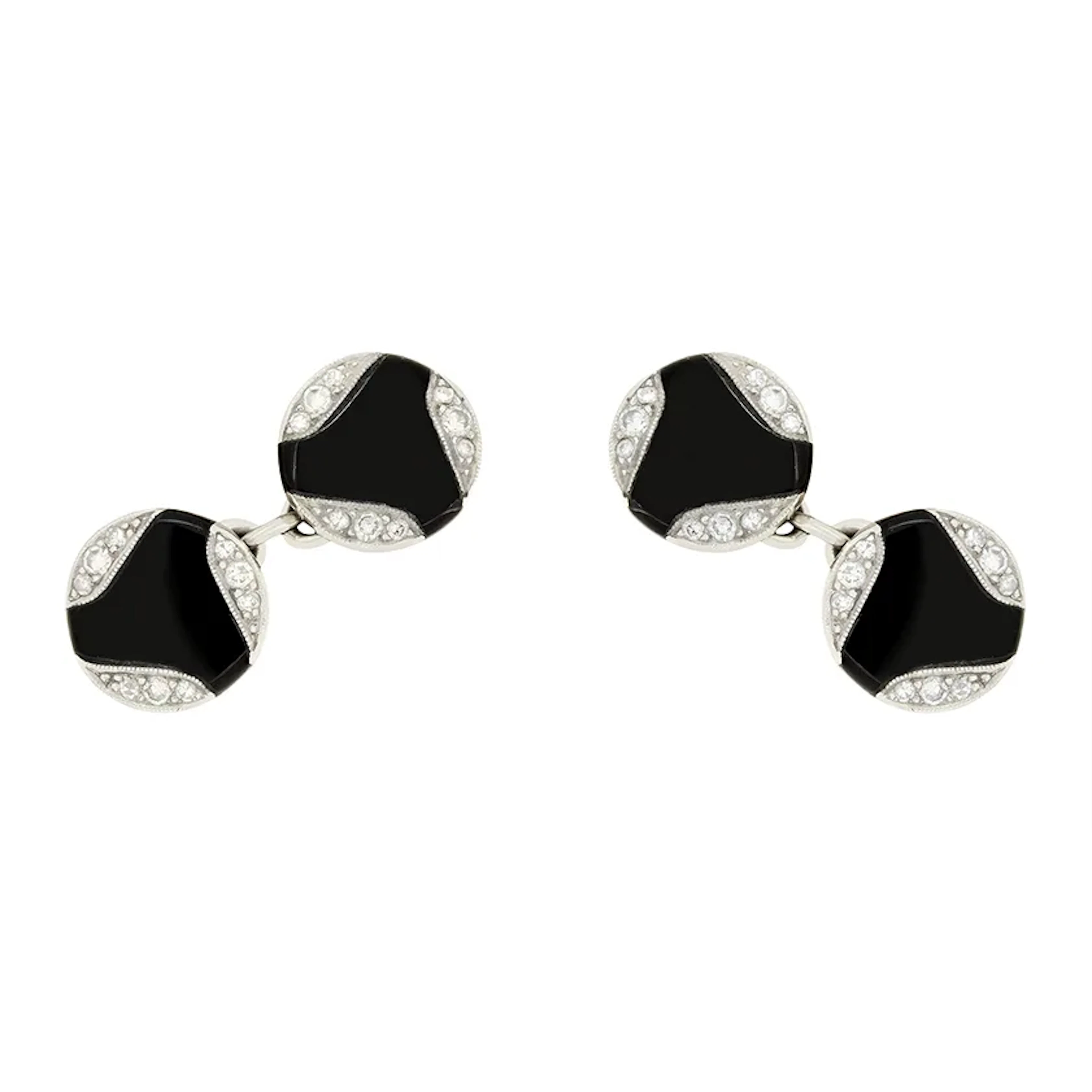 Art Deco Onyx and Diamond cufflinks
