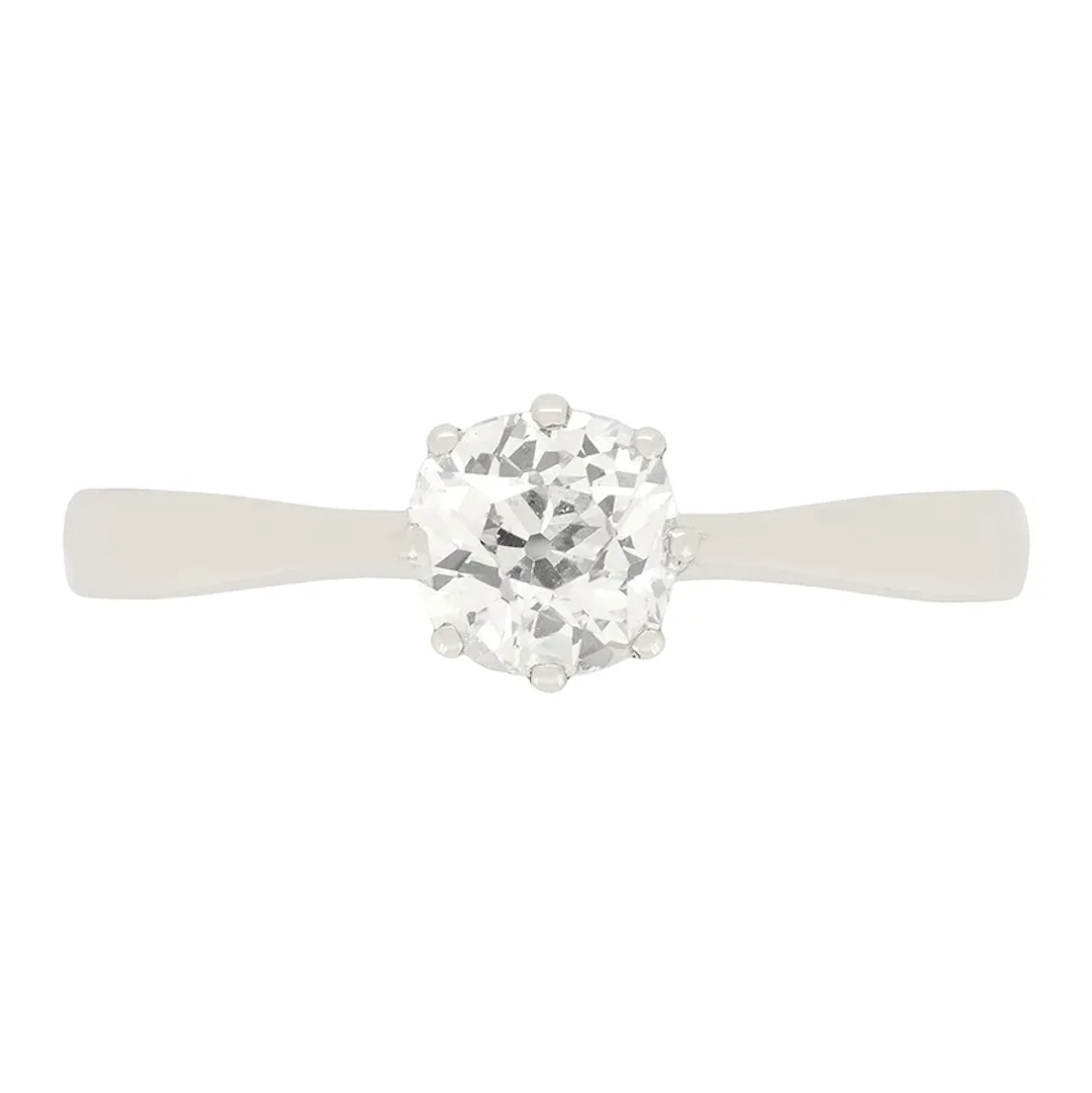 Art Deco 0.68ct Diamond Solitaire Ring, c.1920s