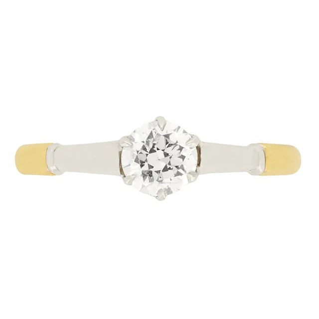 Late Deco 0.50ct Diamond Solitaire Ring, c.1930s