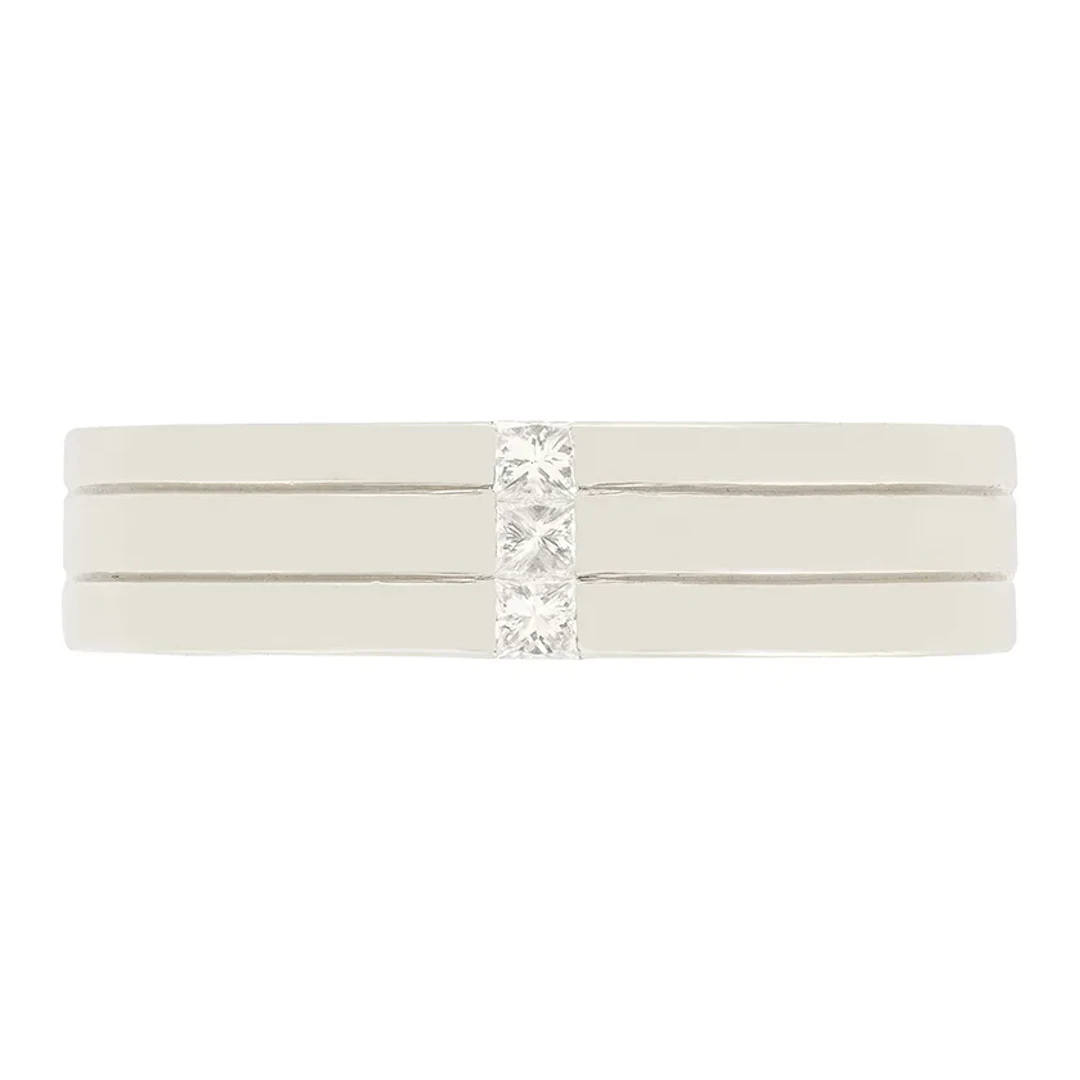 Contemporary 0.15ct Diamond Gents Wedding Band