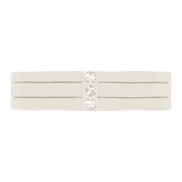 Contemporary 0.15ct Diamond Gents Wedding Band