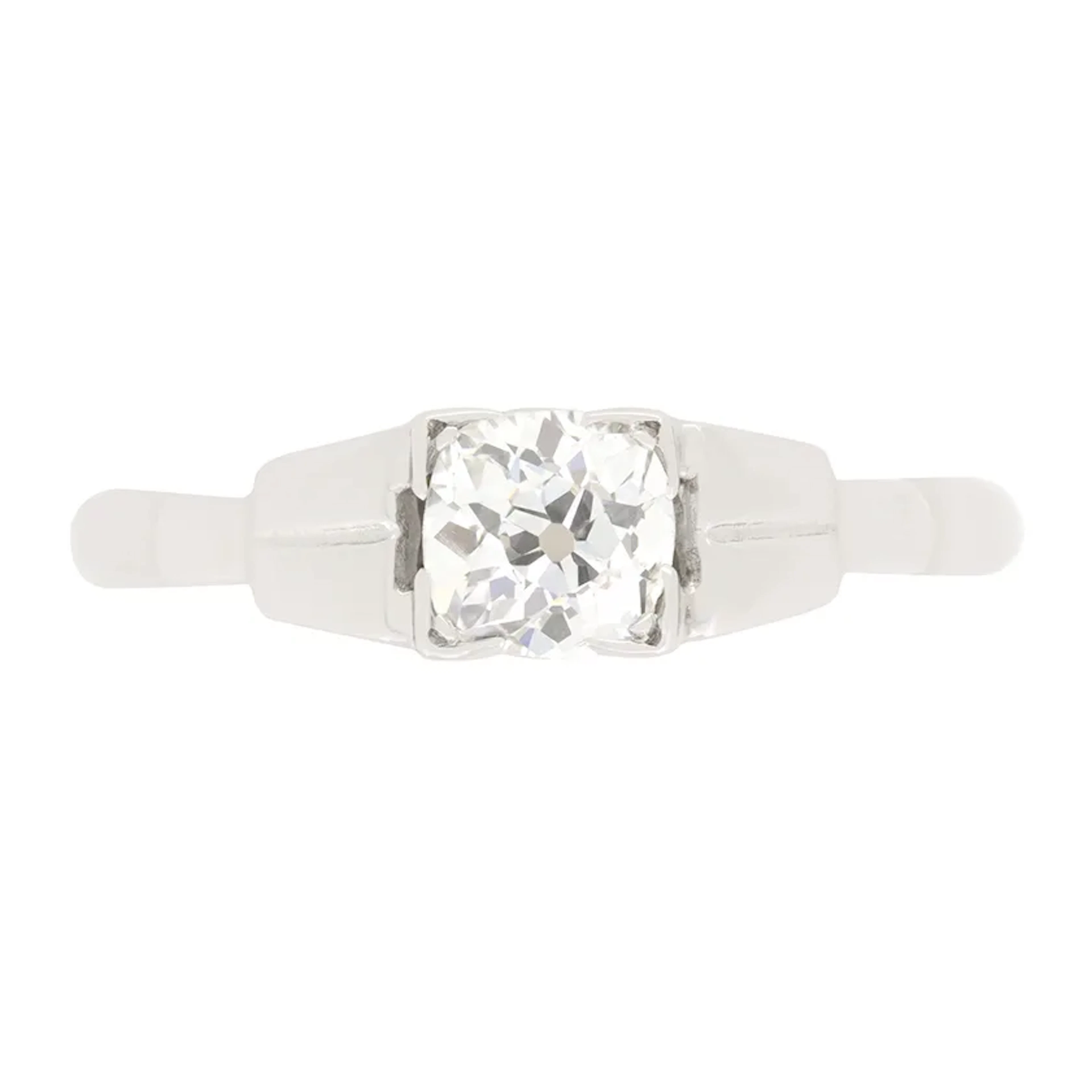 Art Deco 0.60ct Diamond Solitaire Ring, c.1920s