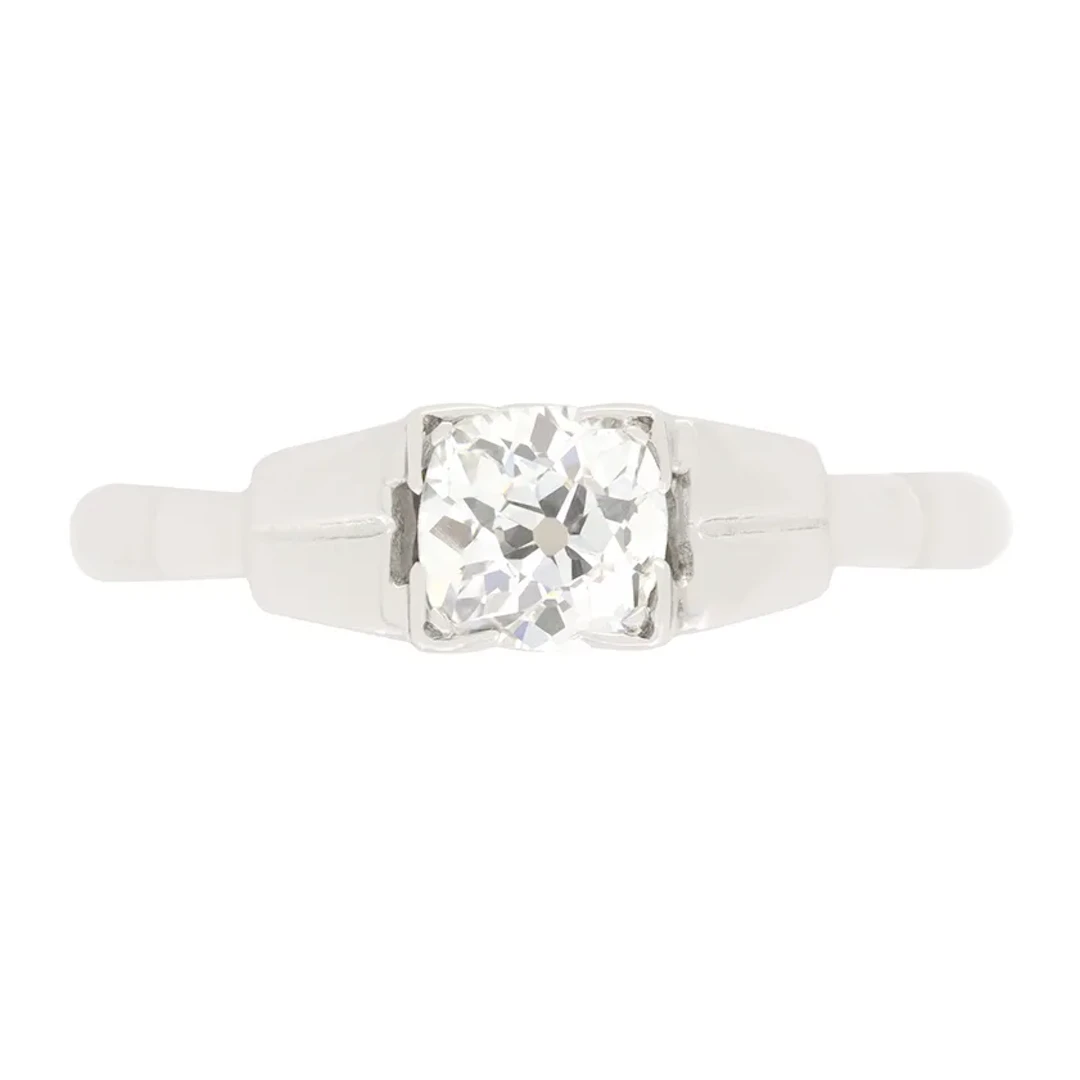 Art Deco 0.60ct Diamond Solitaire Ring, c.1920s