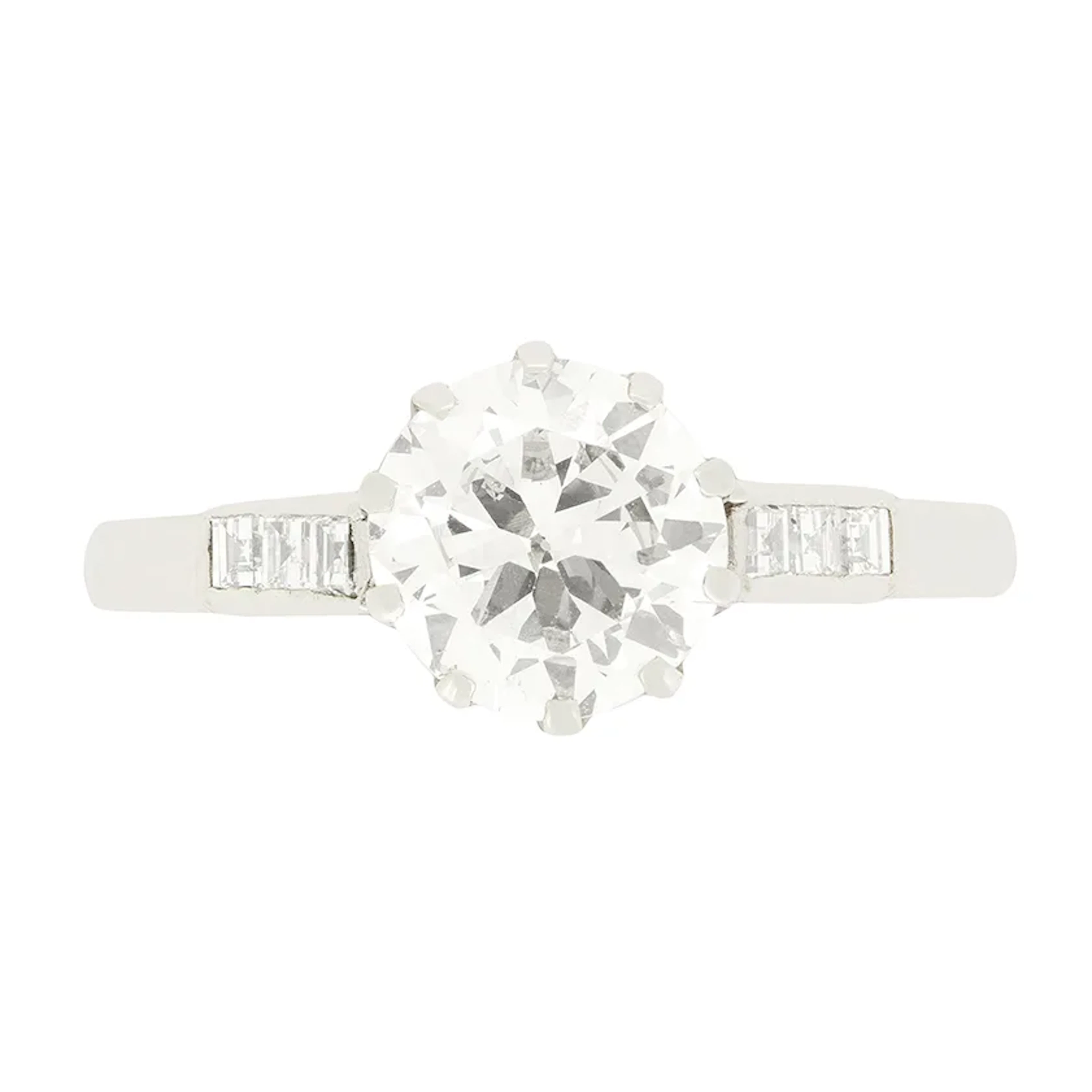 Art Deco 1.40ct Diamond Solitaire Ring, c.1920s