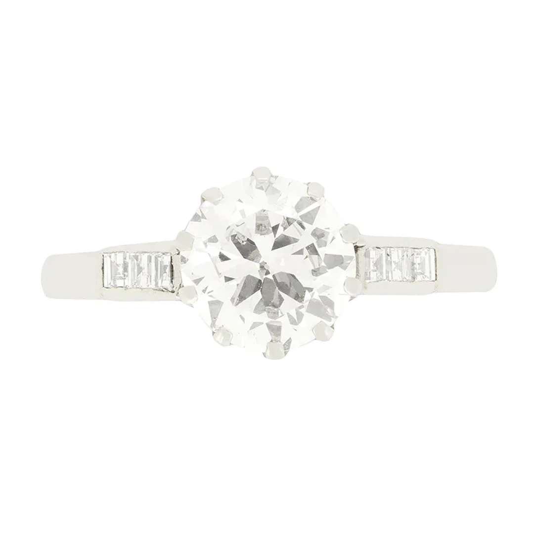 Art Deco 1.40ct Diamond Solitaire Ring, c.1920s