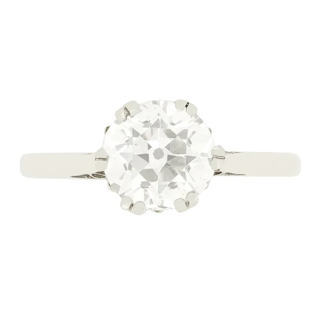 Art Deco 2.05ct Diamond Solitaire Ring, c.1920s
