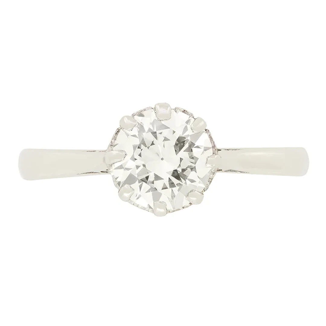Vintage 0.85ct Diamond Solitaire Ring, c.1940s