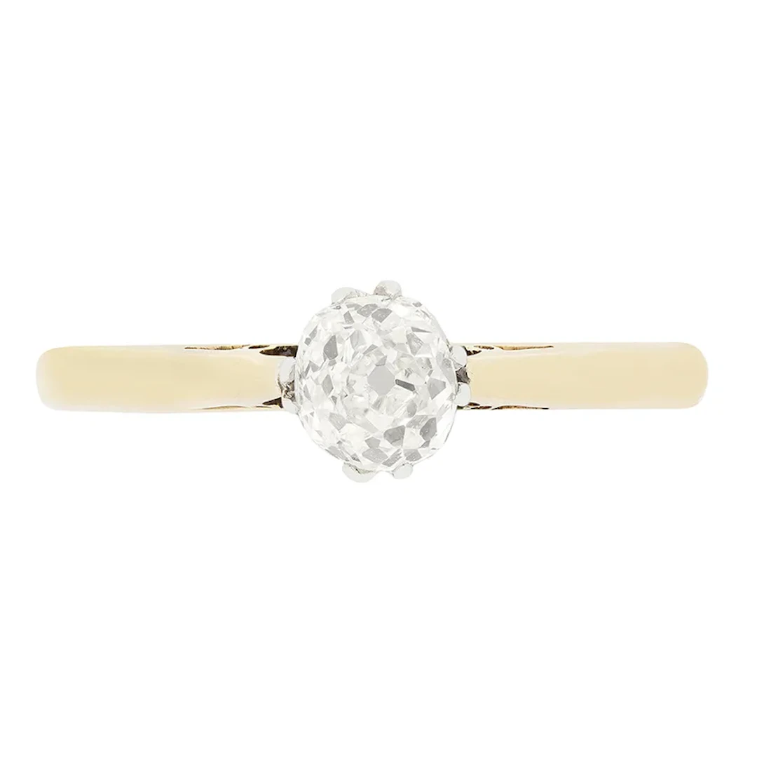 Edwardian 0.50ct Diamond Solitaire Ring, c.1910s
