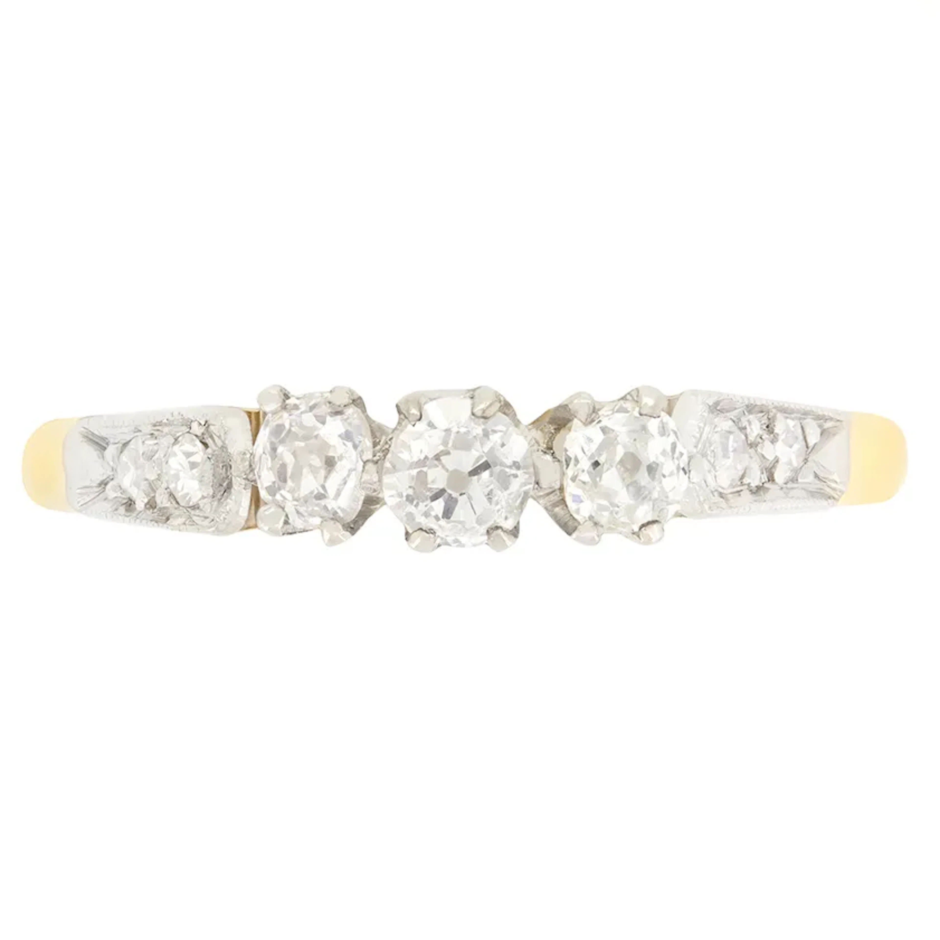 Edwardian 0.45ct Diamond Trilogy Ring, c.1910s