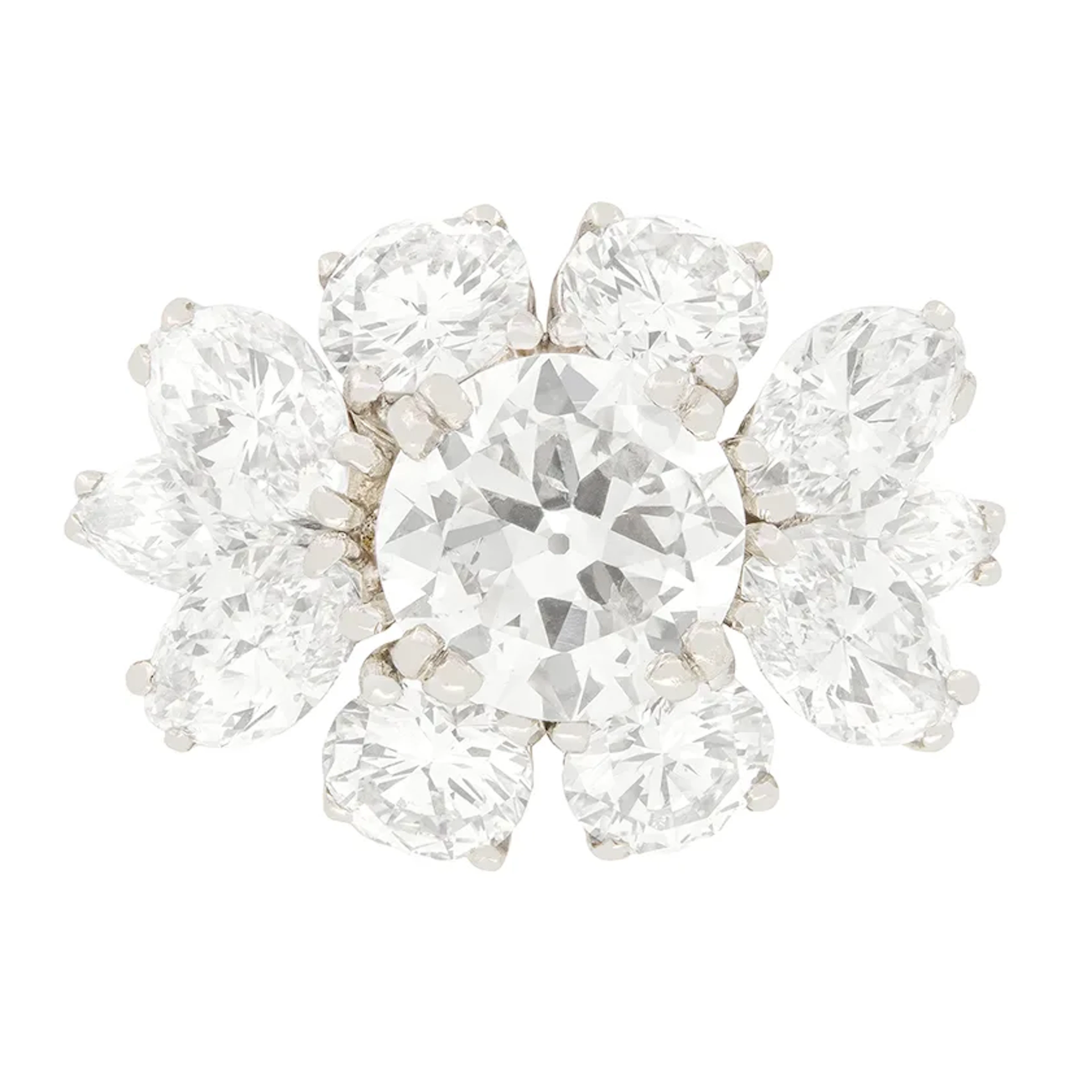 Vintage Boucheron 4.24ct Diamond cluster ring, dated 1962