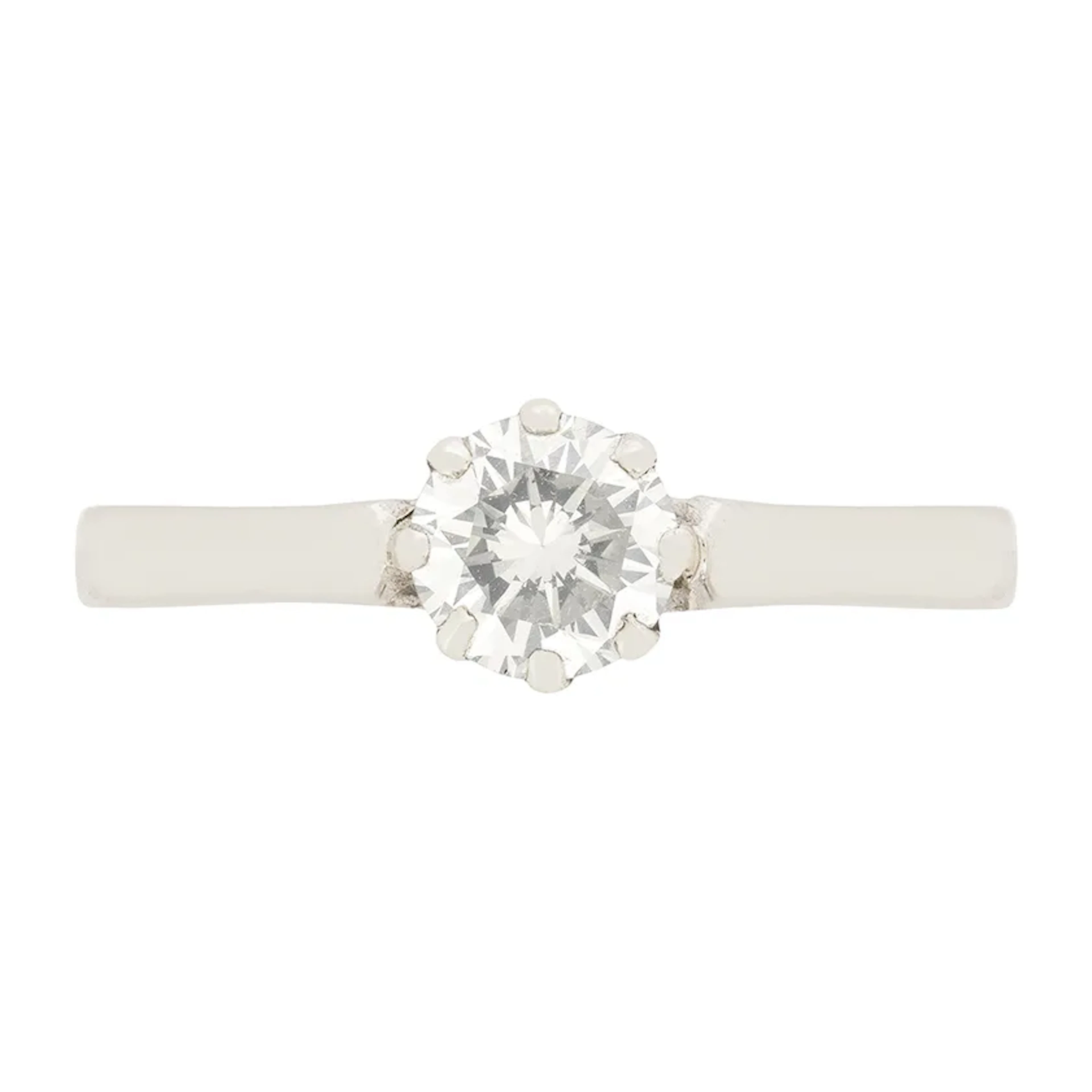 Contemporary 0.58ct Diamond Solitaire Engagement Ring