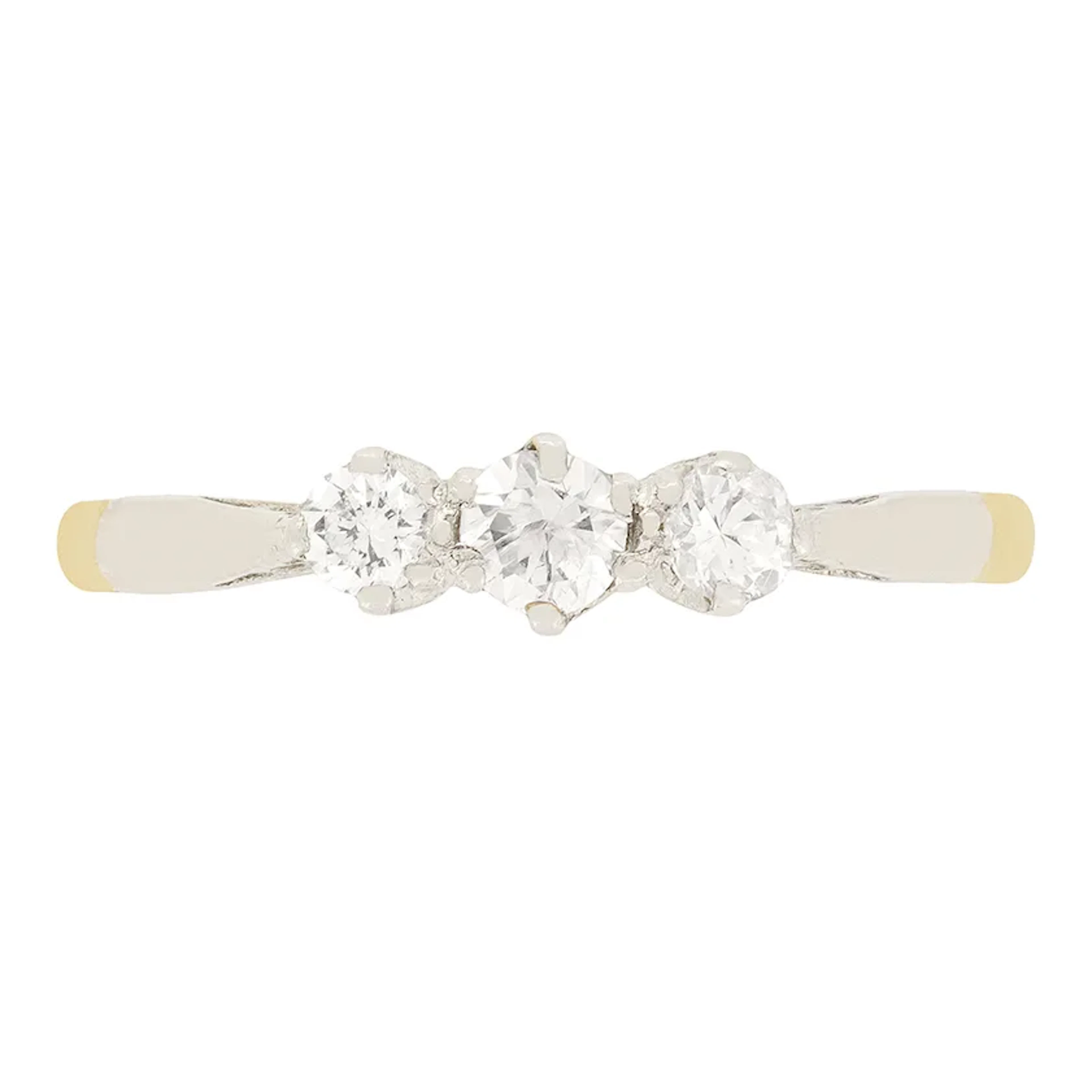 Late Deco 0.35ct Diamond Three Stone Ring, c.1930s