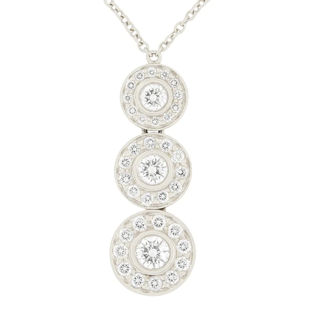Tiffany & Co. 0.55ct Diamond Circlet Triple Halo Pendant