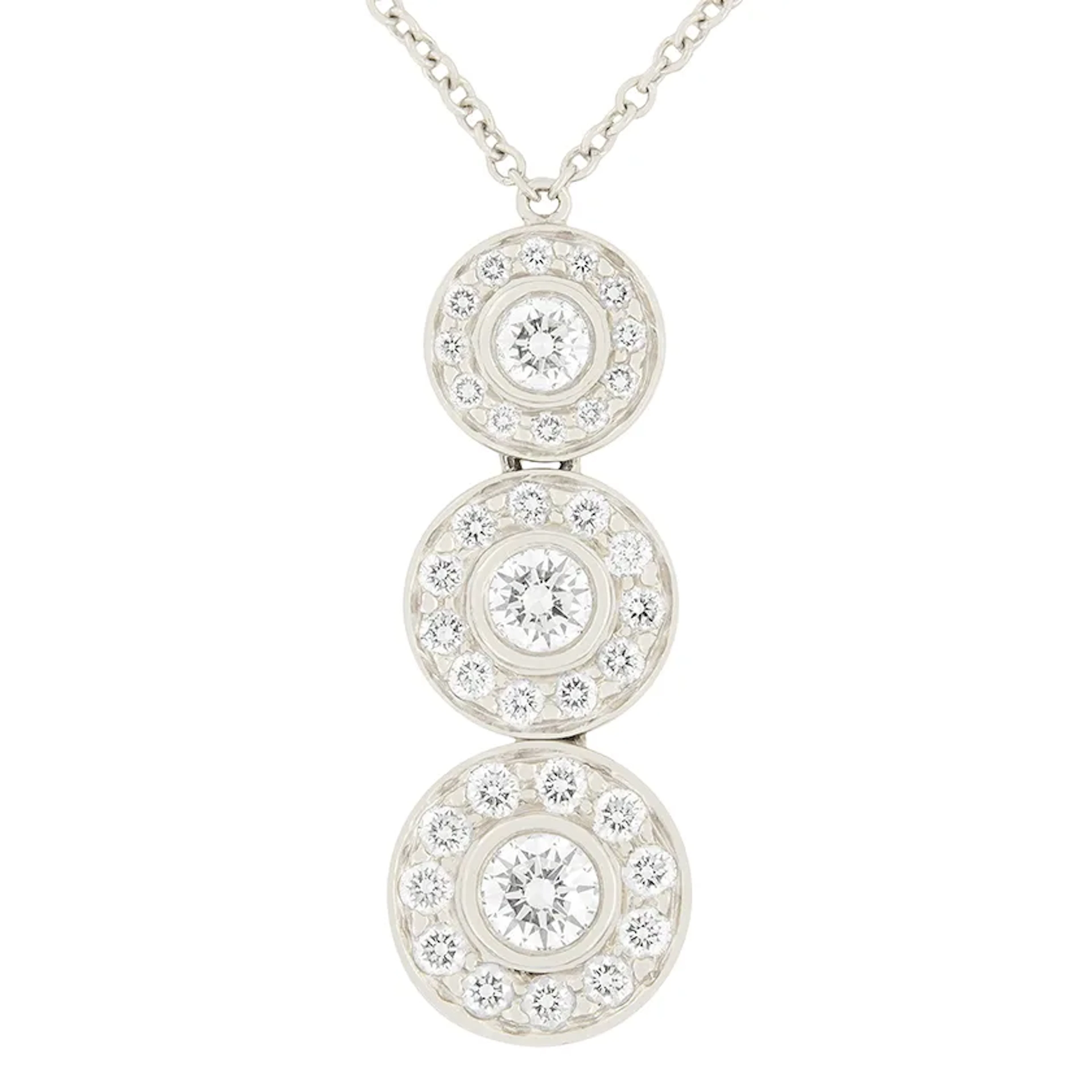 Tiffany & Co. 0.55ct Diamond Circlet Triple Halo Pendant