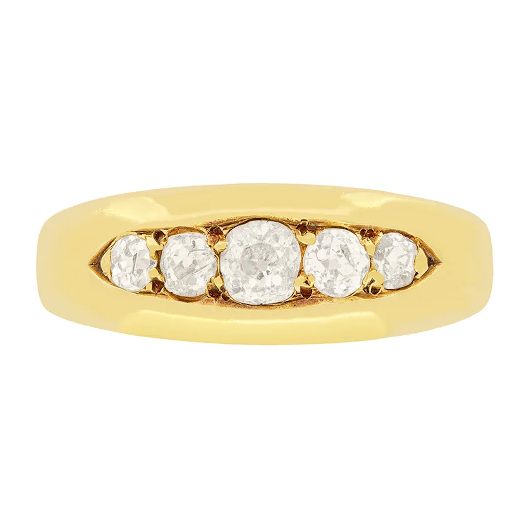 Edwardian 0.75ct Diamond Five Stone ring, hallmarked 1905