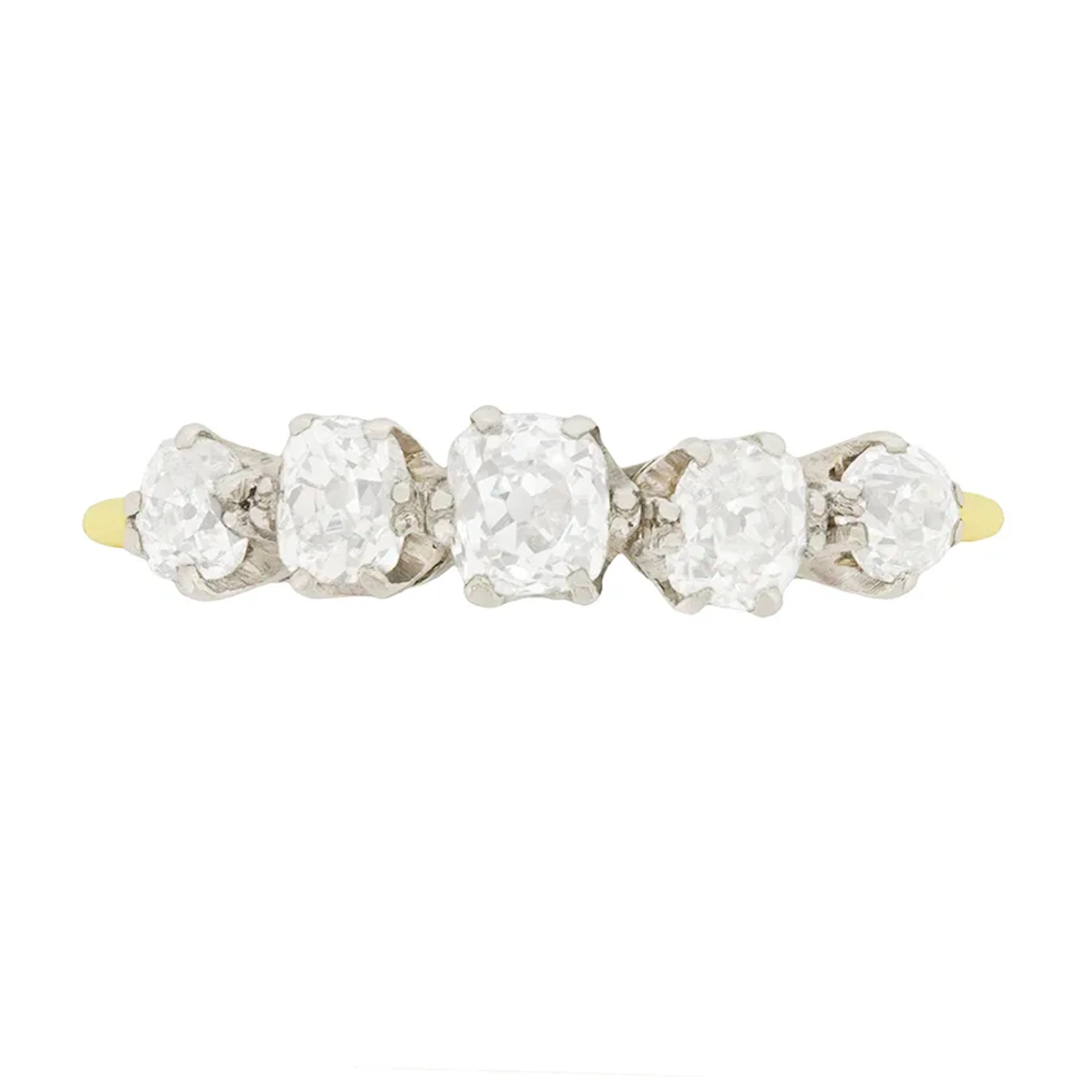 Art Deco 1.20ct Five Stone Diamond Ring, c.1920s