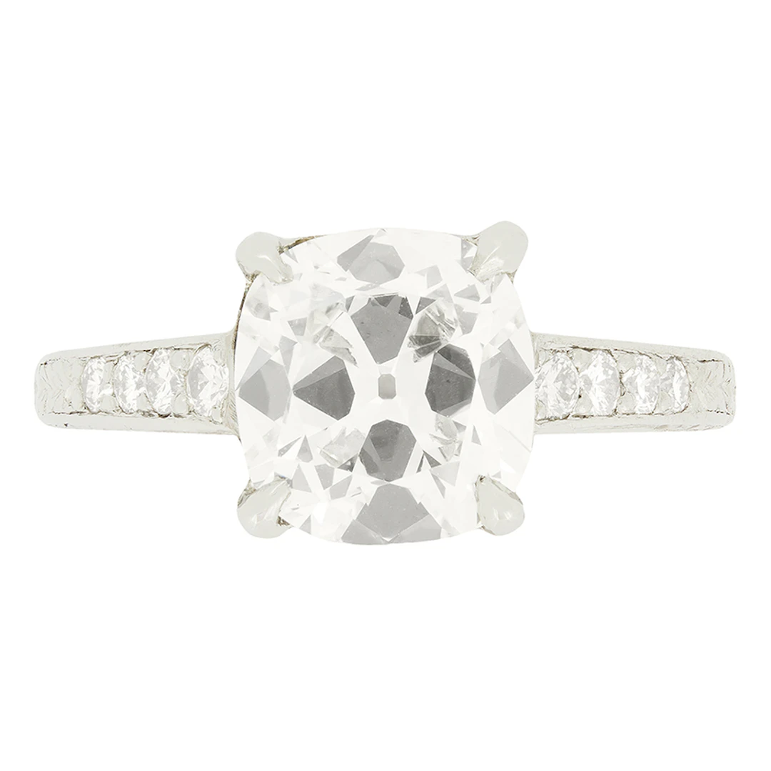 Art Deco 2.20ct Diamond Solitaire Ring, c.1930s