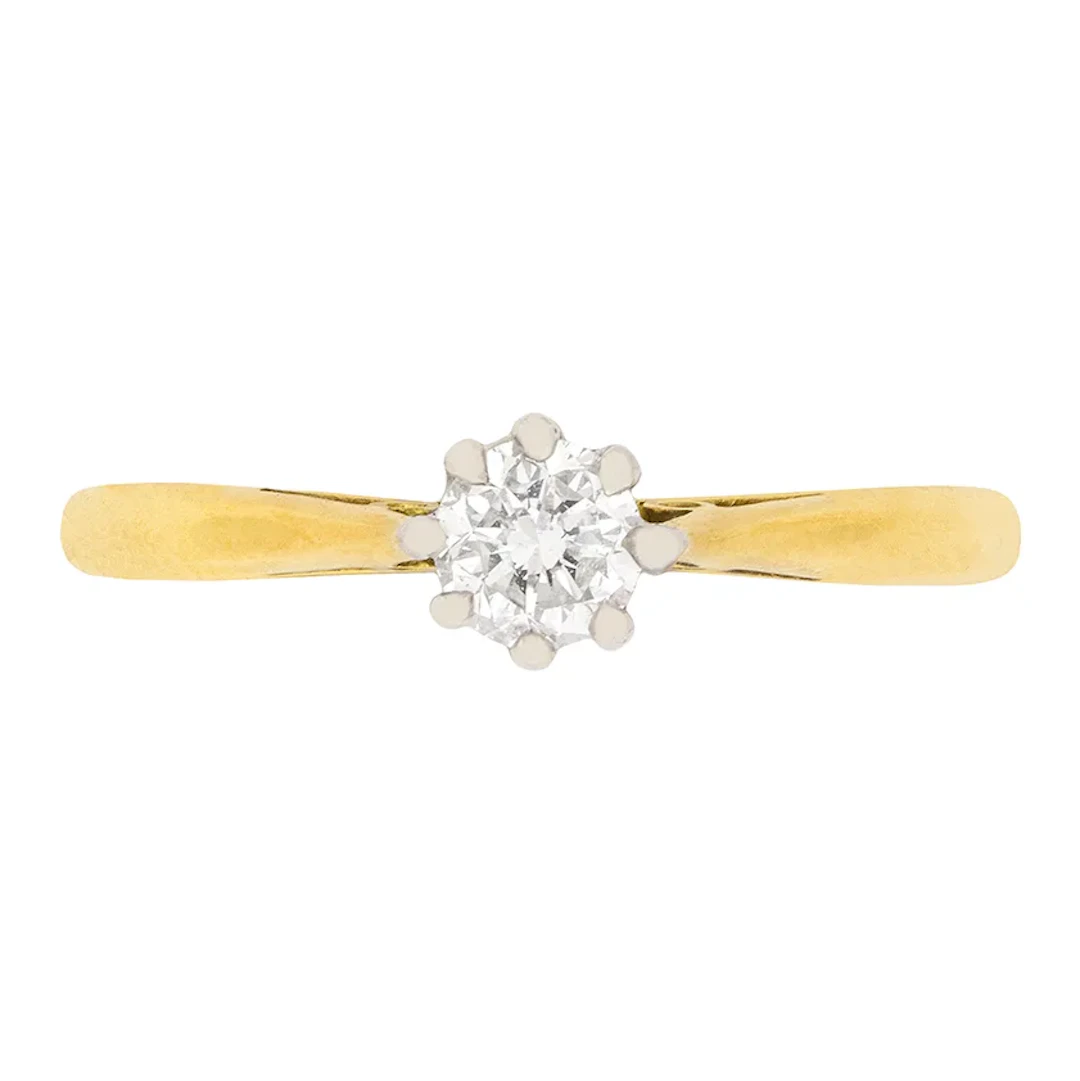 Vintage 0.35ct Diamond Solitaire Engagement Ring, c.1950s