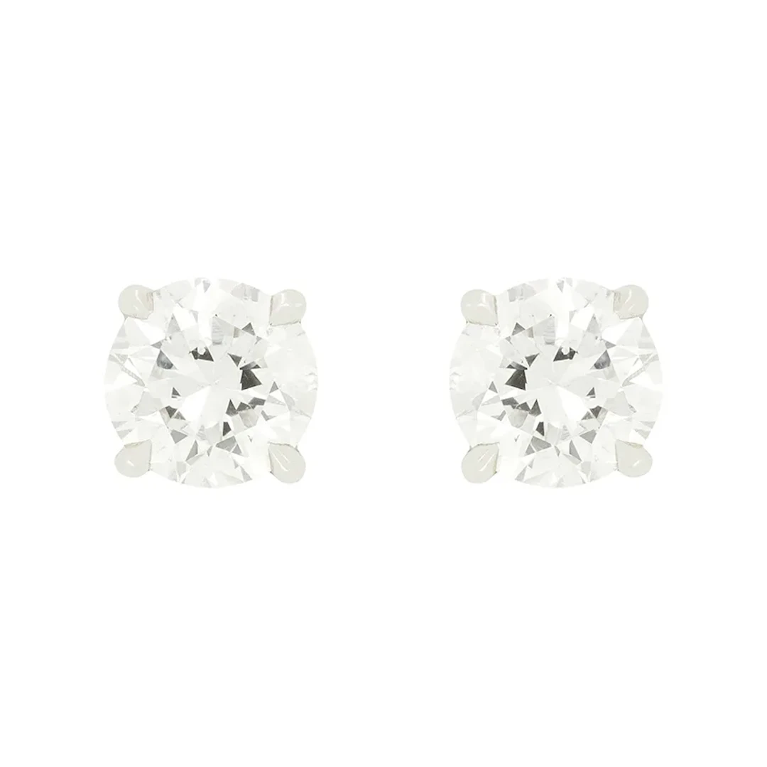 Contemporary 1.20ct Diamond Stud Earrings