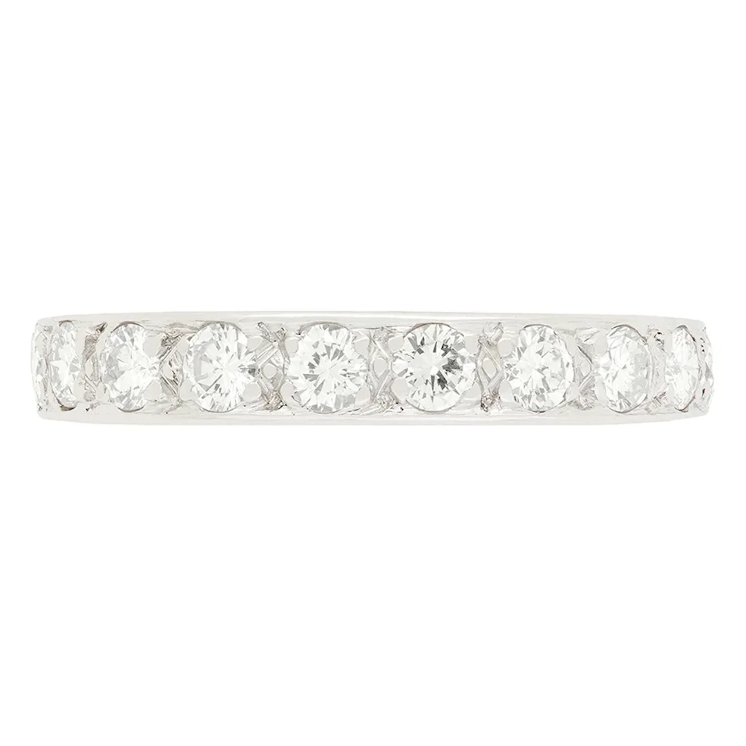 Vintage 0.50ct Diamond Half Eternity Band, c.1963