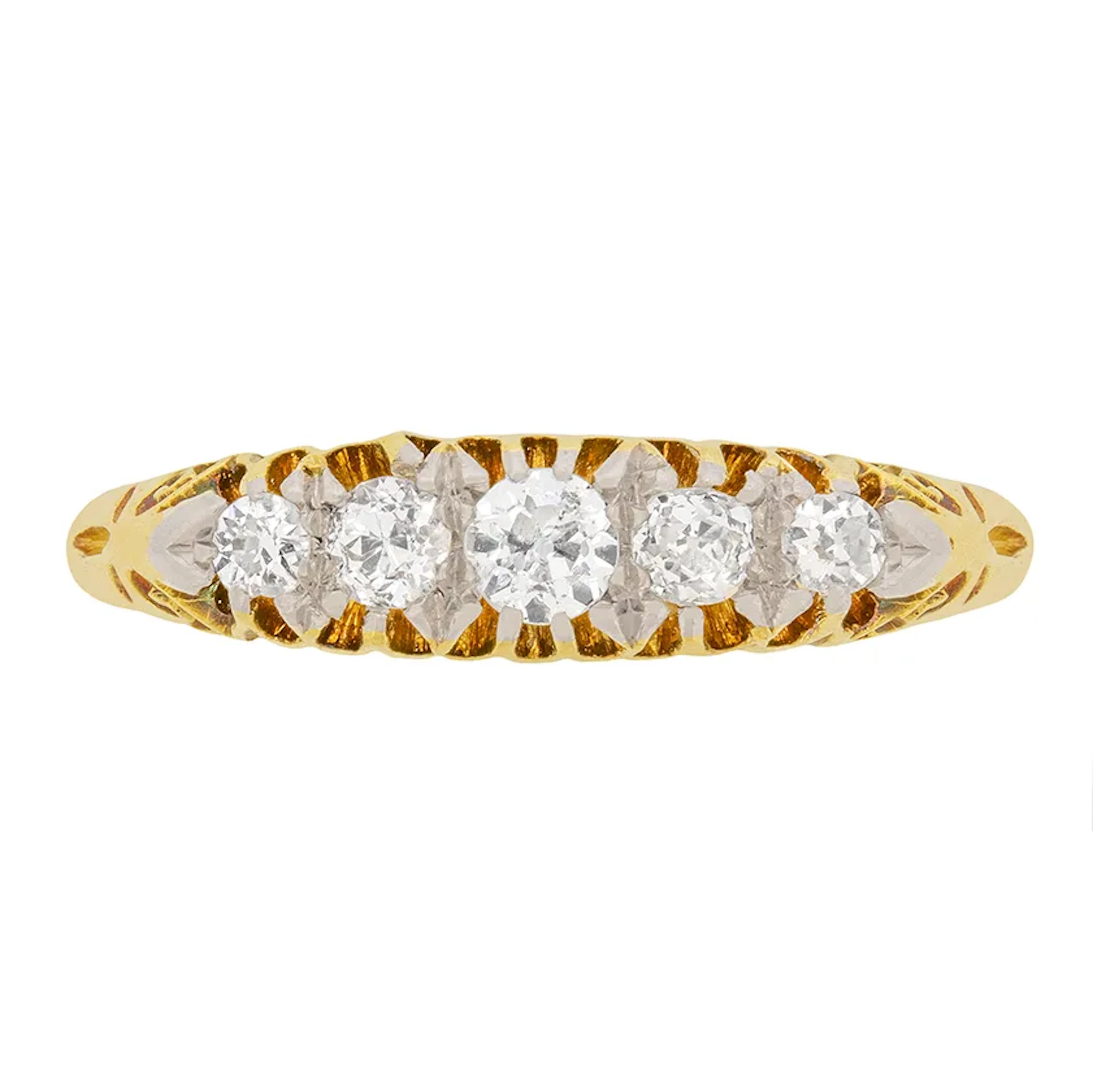 Victorian 0.50ct Diamond Five Stone Ring, c.1900s