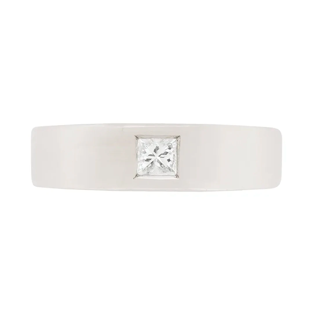 Contemporary Diamond Set Band in 18 Carat White Gold