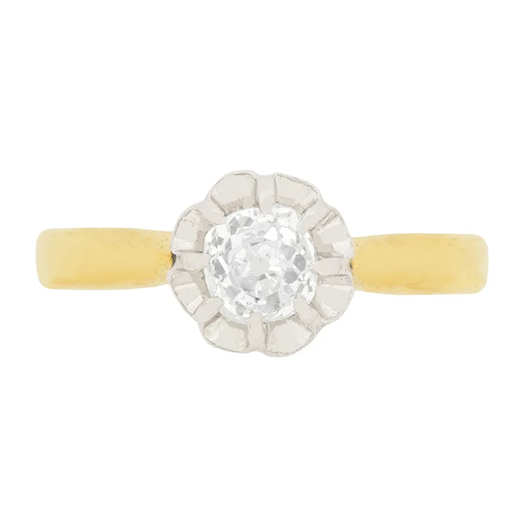 Victorian 0.40ct Diamond Solitaire Engagement Ring, c.1900s