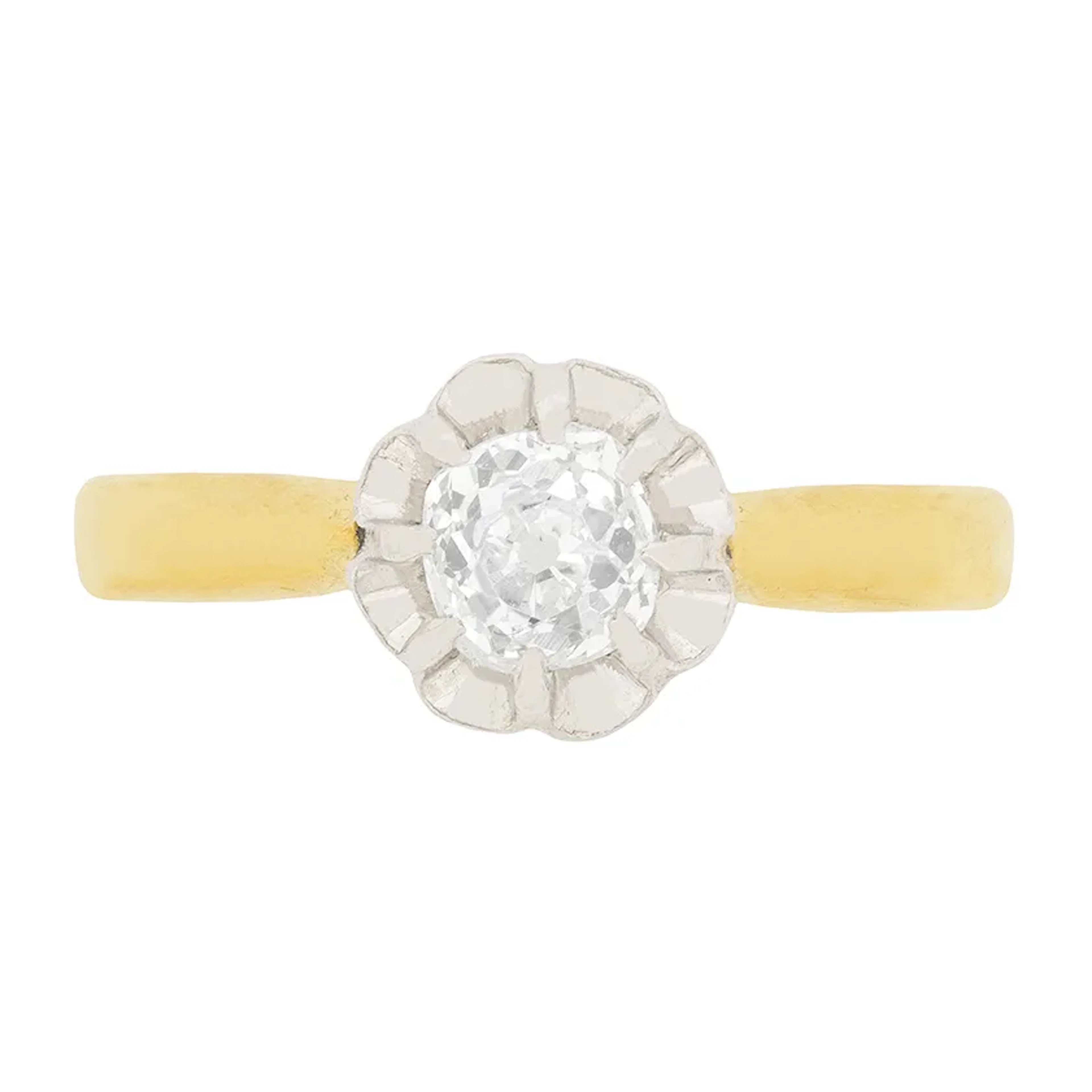 Victorian 0.40ct Diamond Solitaire Engagement Ring, c.1900s