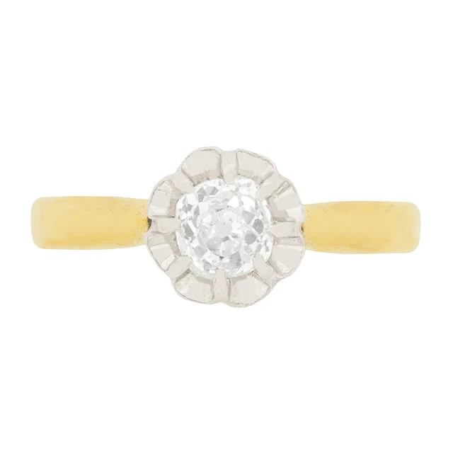 Victorian 0.40ct Diamond Solitaire Engagement Ring, c.1900s