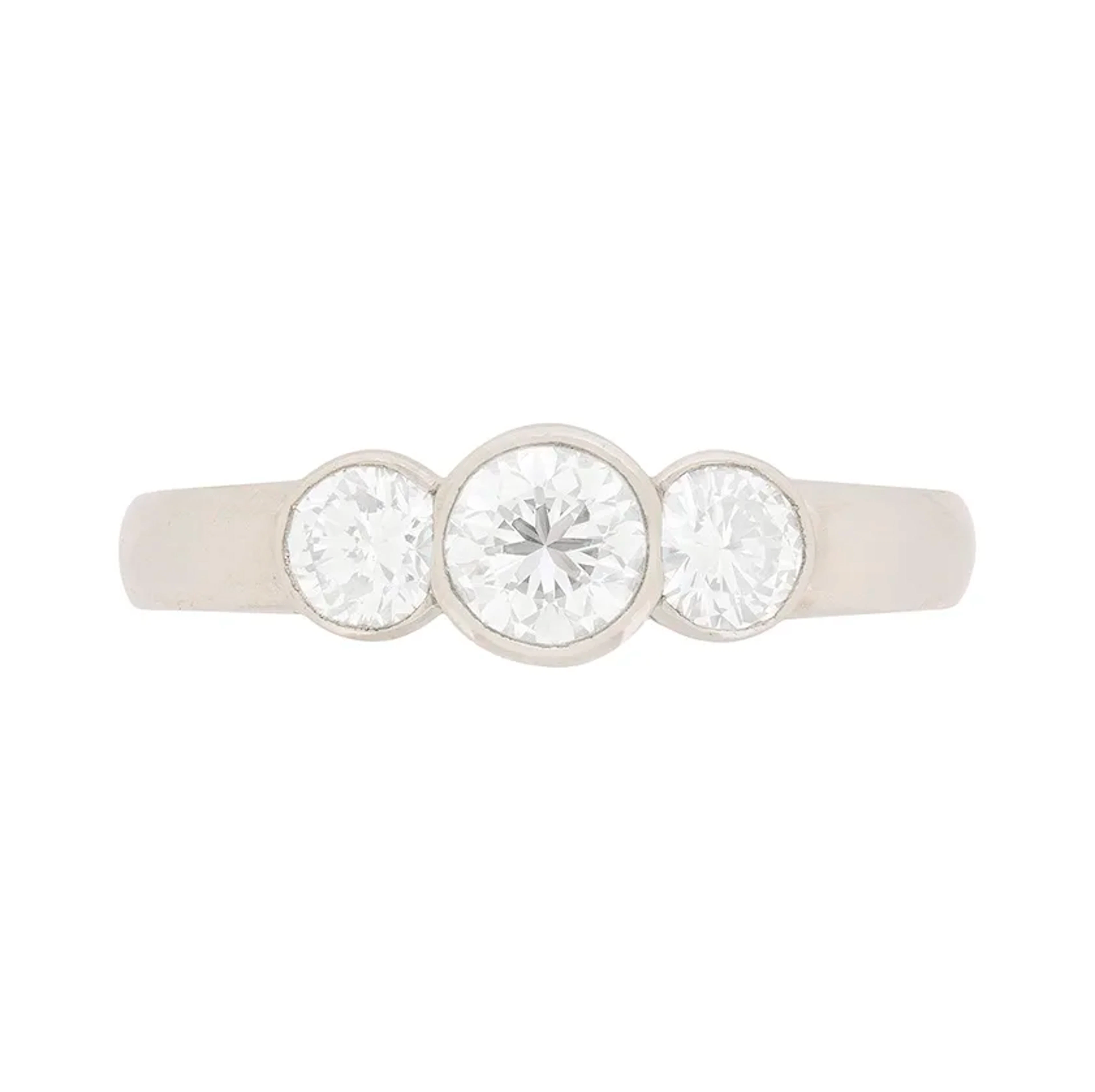 1.25ct Diamond Three Stone Engagement Ring