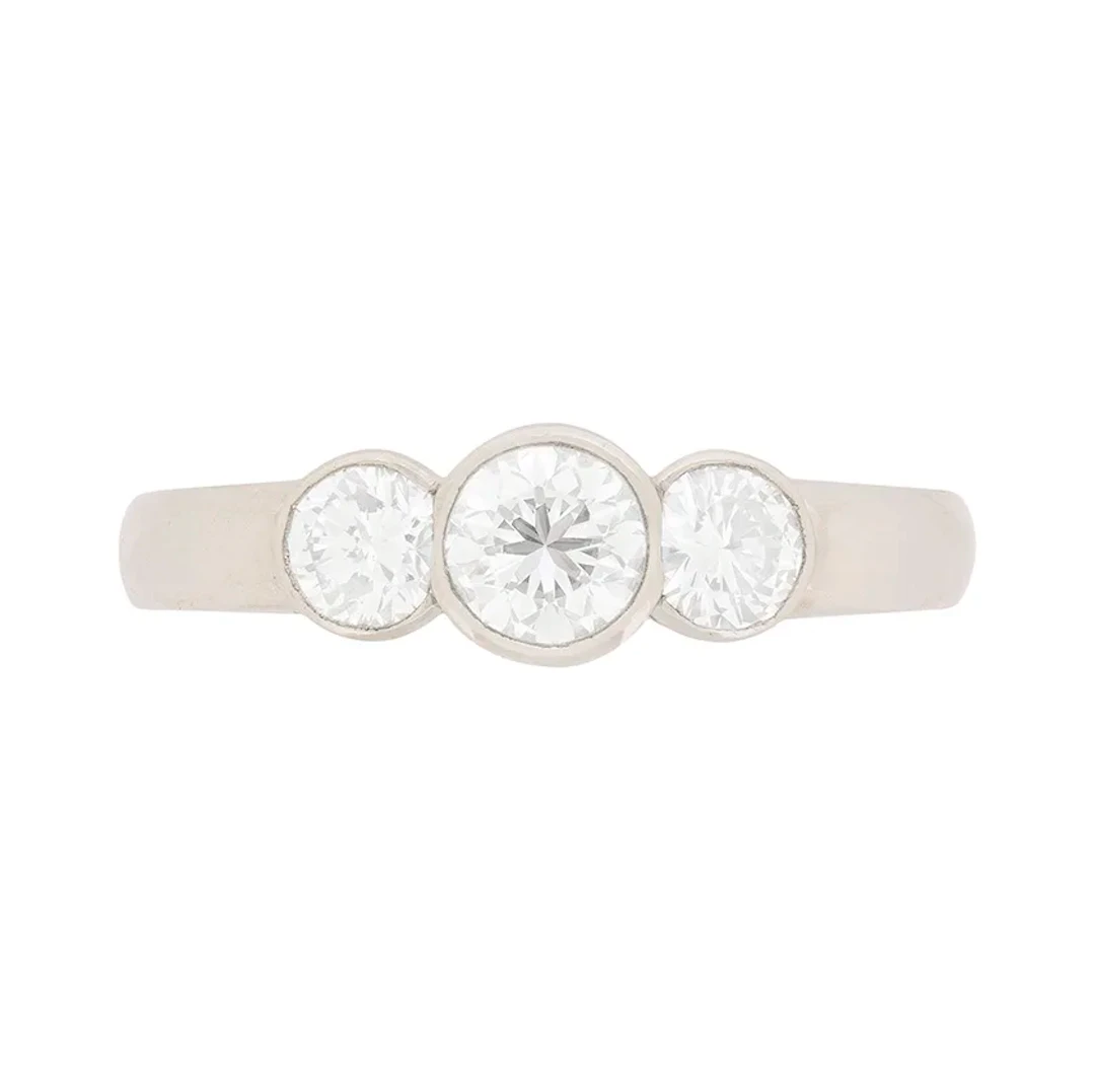 1.25ct Diamond Three Stone Engagement Ring