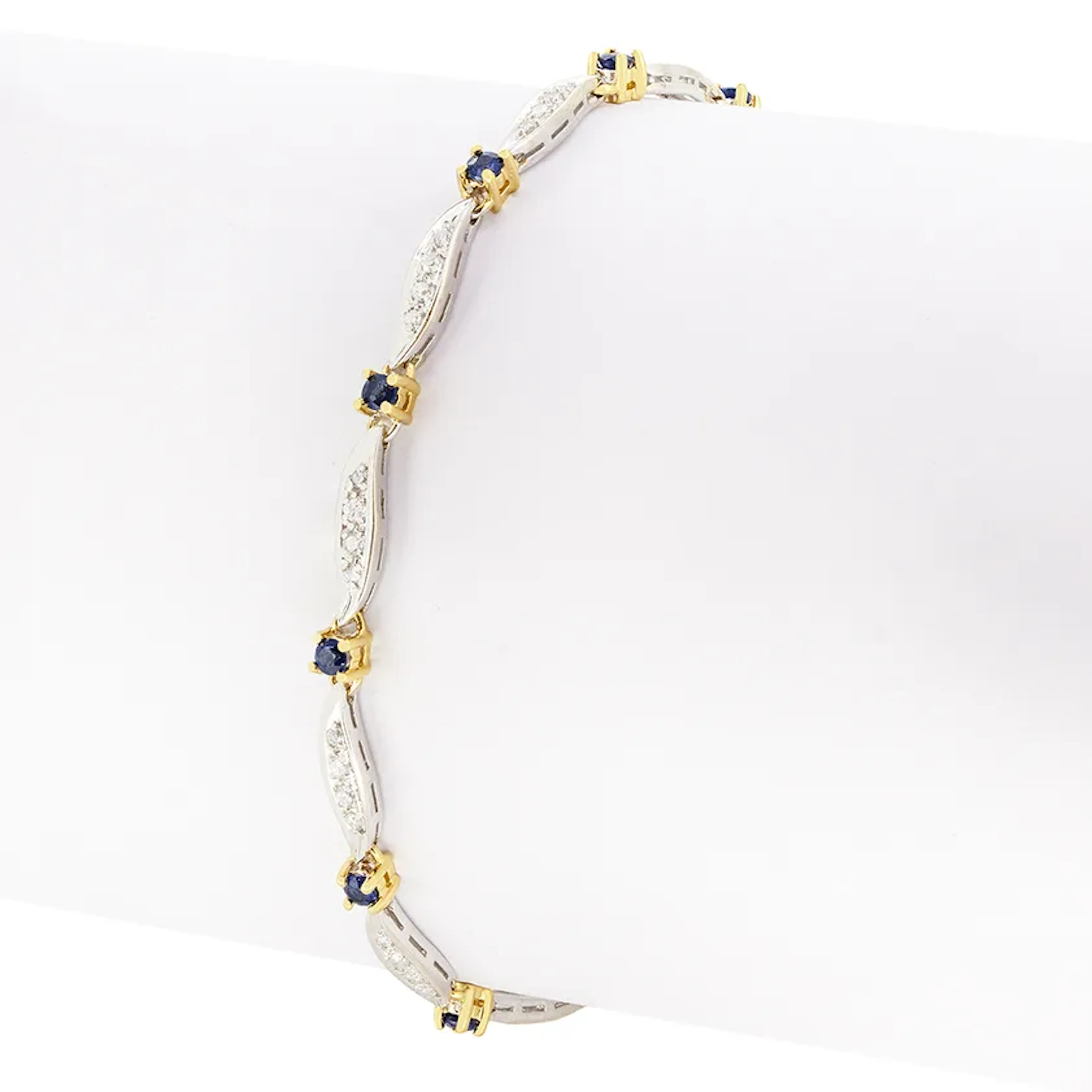 Vintage 0.60ct Sapphire and Diamond Bracelet, c.1970s